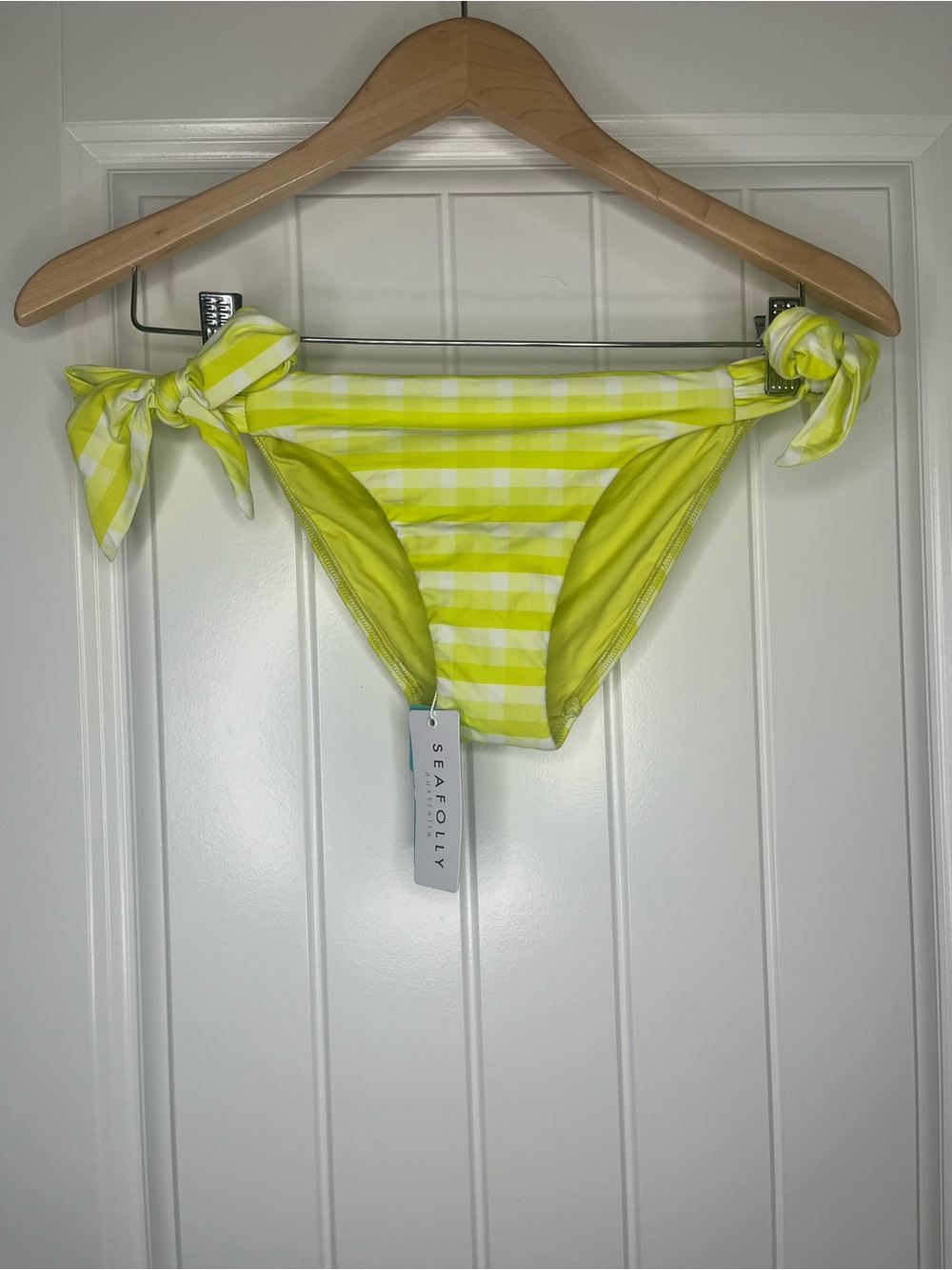 Seafolly Portofino Hipster Tie-side Wild Lime Green Bikini Bottoms Womens Size 6